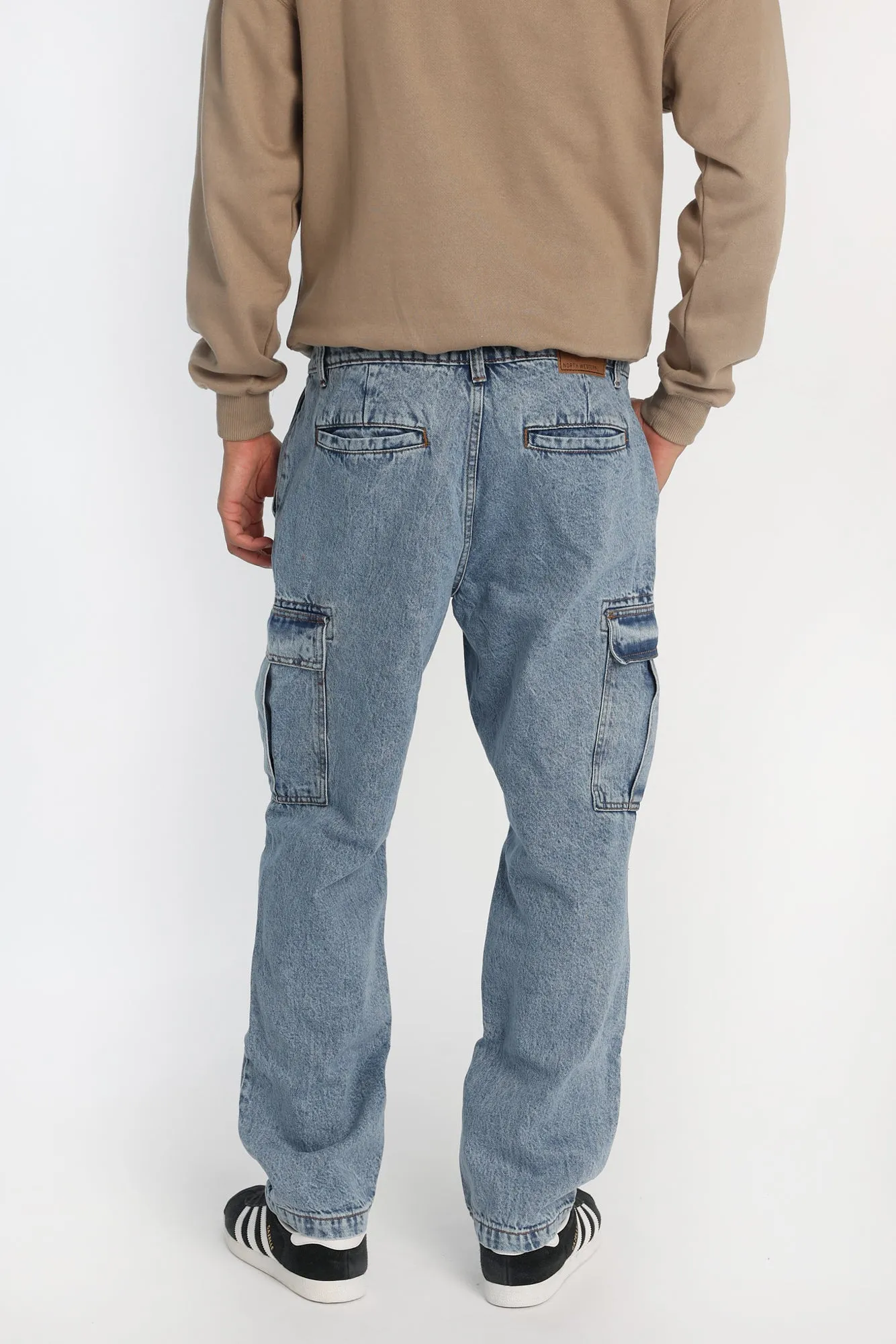 Light Stonewash Cargo Jeans sold by West49 product image thumbnail 3