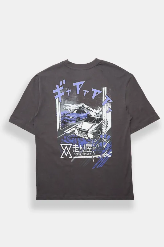 Arsenic Street Racer Graphic Oversized Tee sold by West49