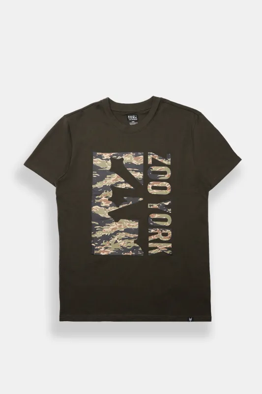 T-shirt imprimé logo camouflage Zoo York sold by West49