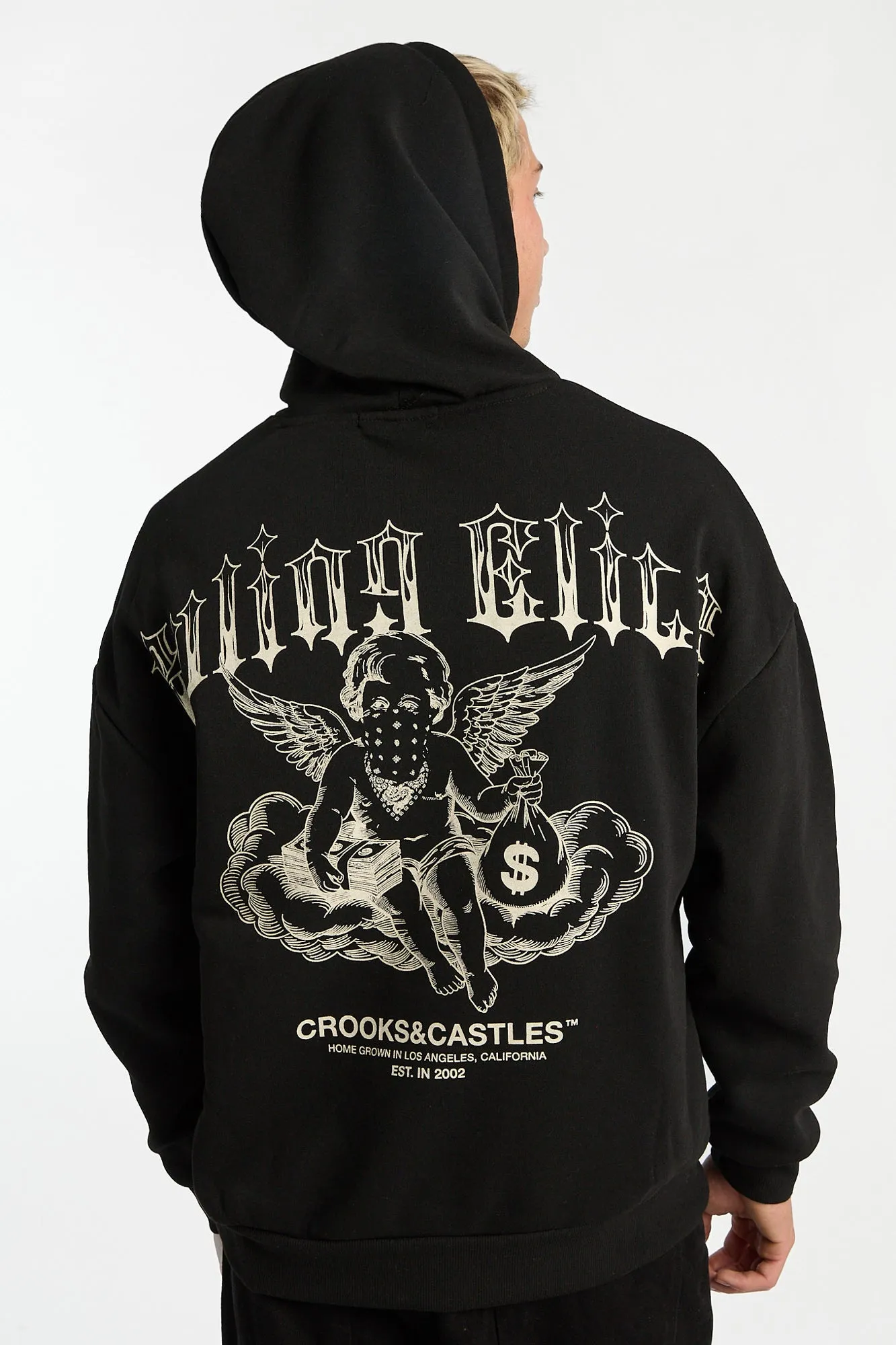 Haut à capuchon imprimé Crooks & Castles The Ruling Elite homme sold by West49