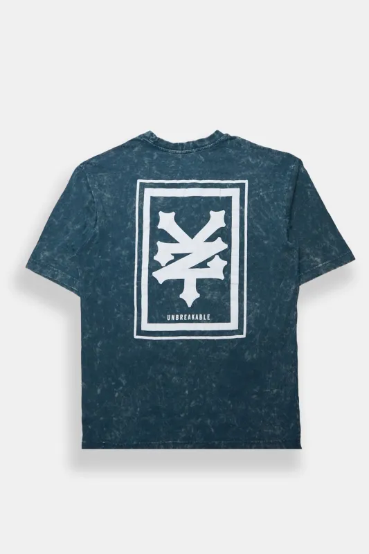 T-shirt surdimensionné délavé imprimé à logo carré Zoo York sold by West49