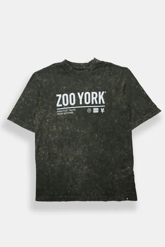 T-shirt surdimensionné délavé imprimé Logo Zoo York made by Zoo York
