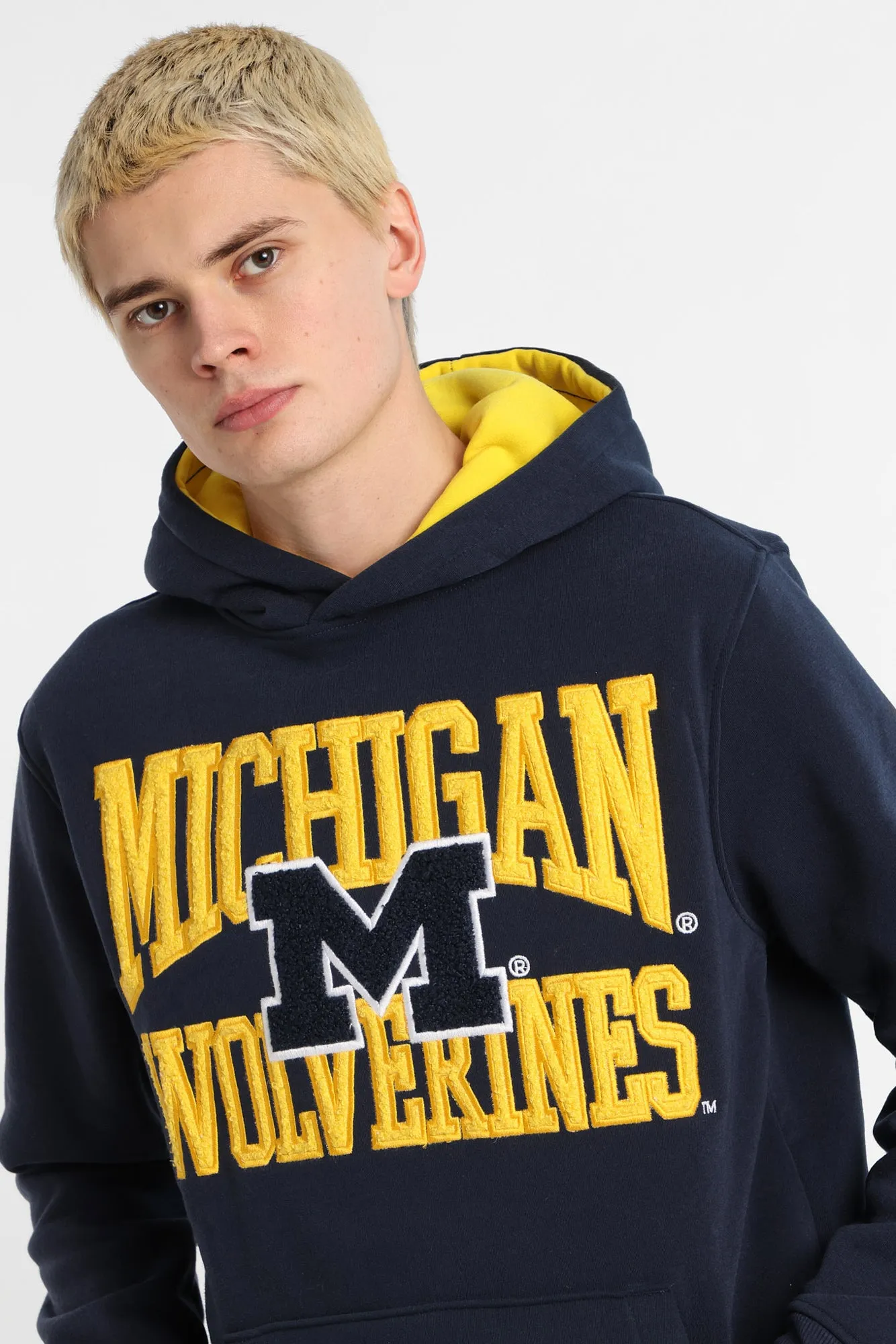Haut à capuchon logo chenille Michigan Wolverines sold by West49 product image thumbnail 2