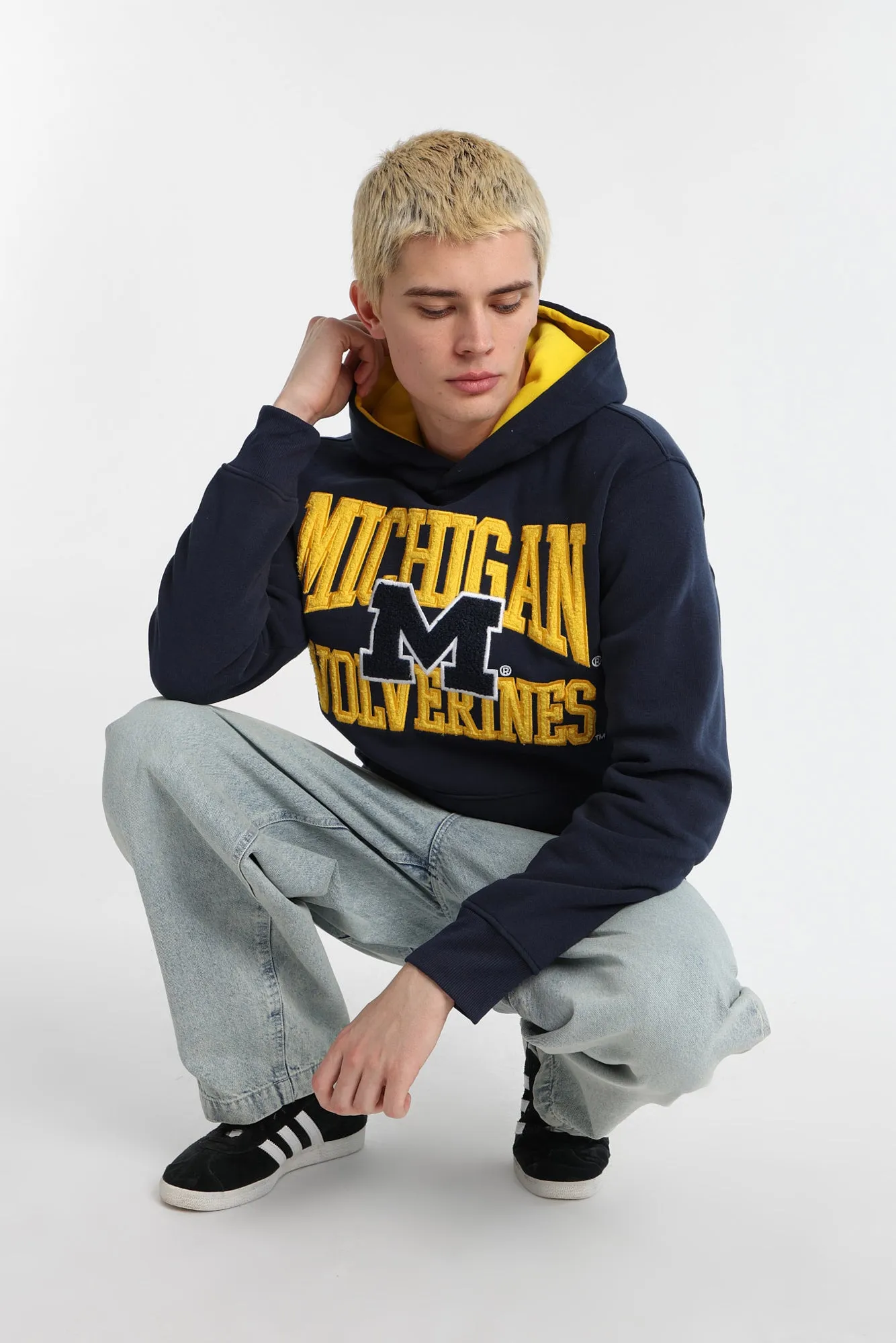 Haut à capuchon logo chenille Michigan Wolverines sold by West49 product image thumbnail 5