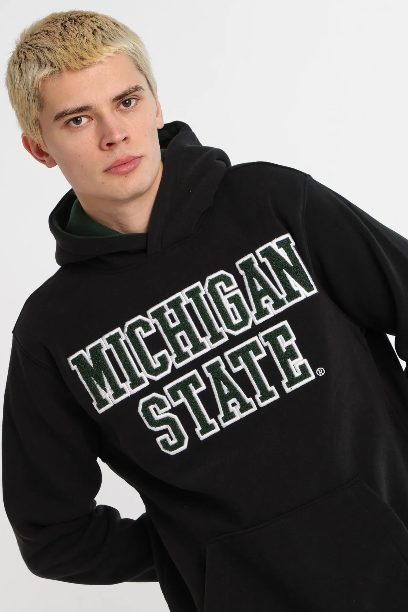 Michigan State Spartans Chenille Contrast Hoodie sold by West49 product image thumbnail 2