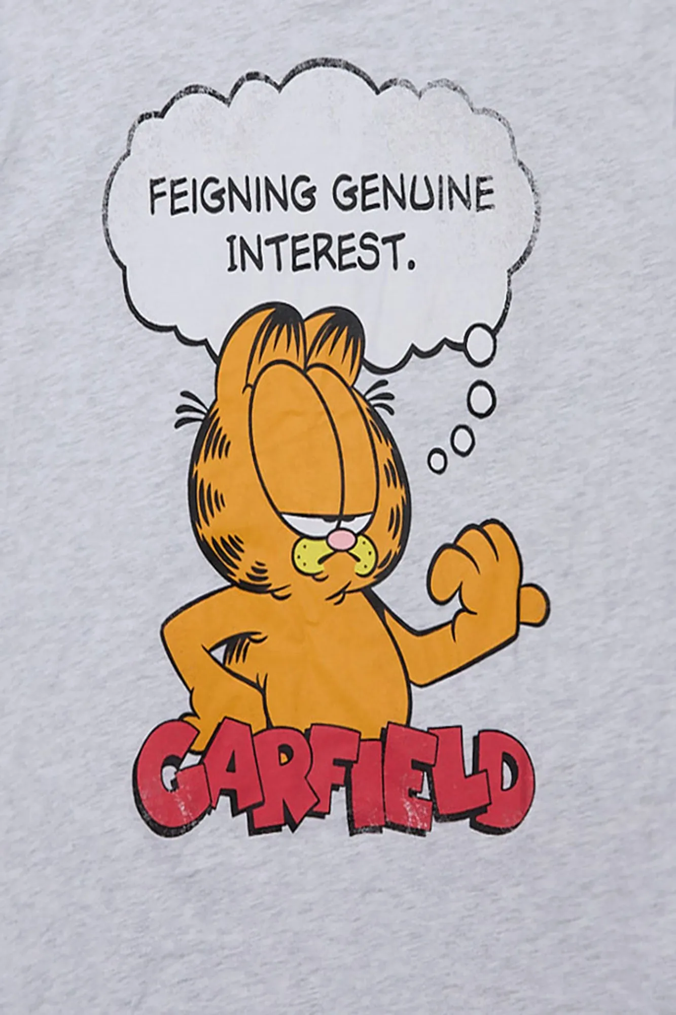 T-shirt boyfriend imprimé Garfield Feigning Genuine Interest sold by West49 product image thumbnail 2