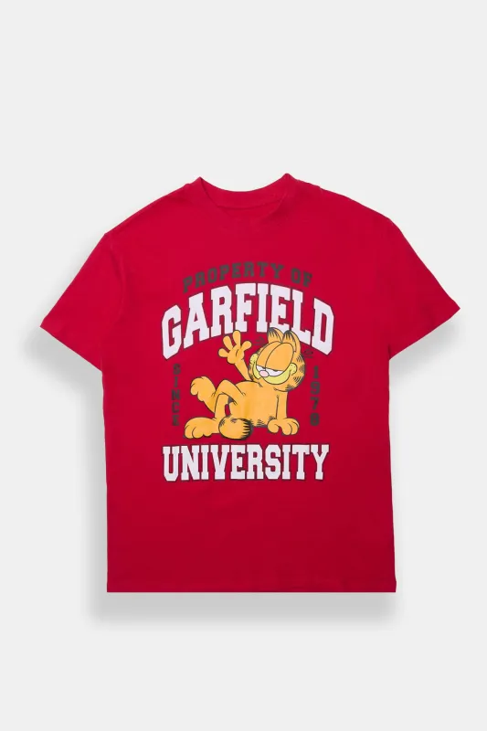 T-shirt boyfriend imprimé Garfield University sold by West49