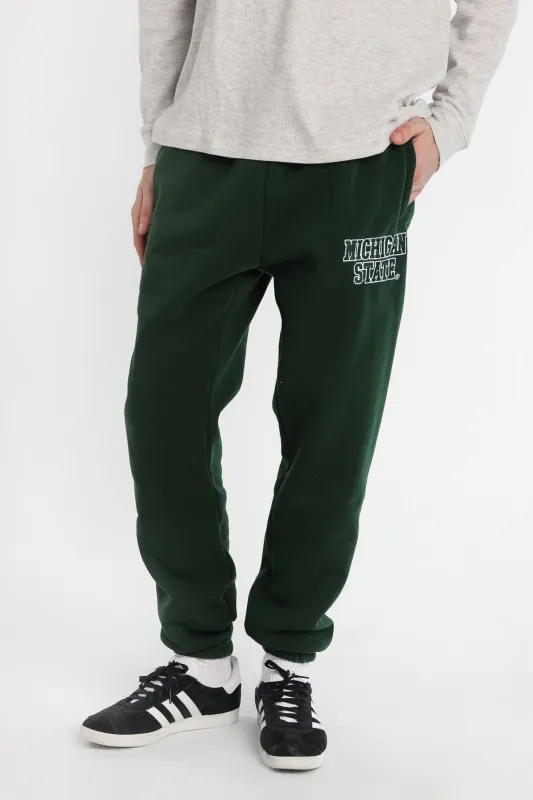 Michigan State Embroidered Sweatpants made by West49