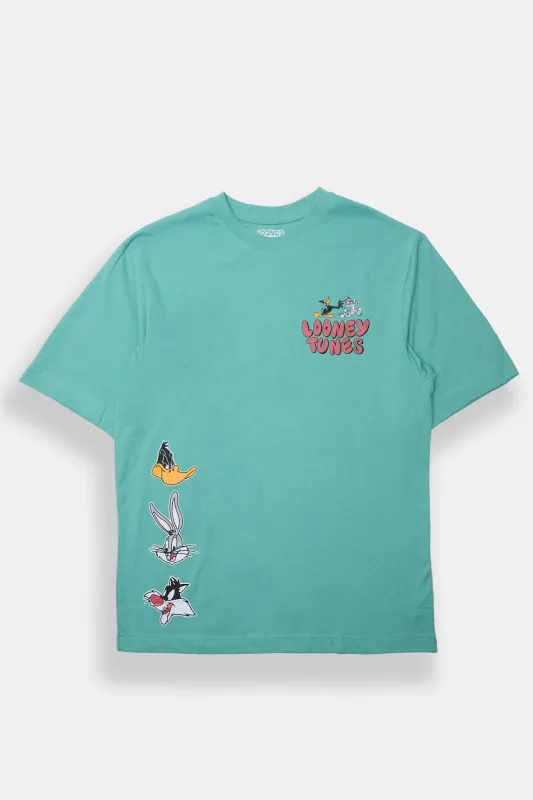 Looney Tunes That's All Folks Graphic Oversized Tee made by West49