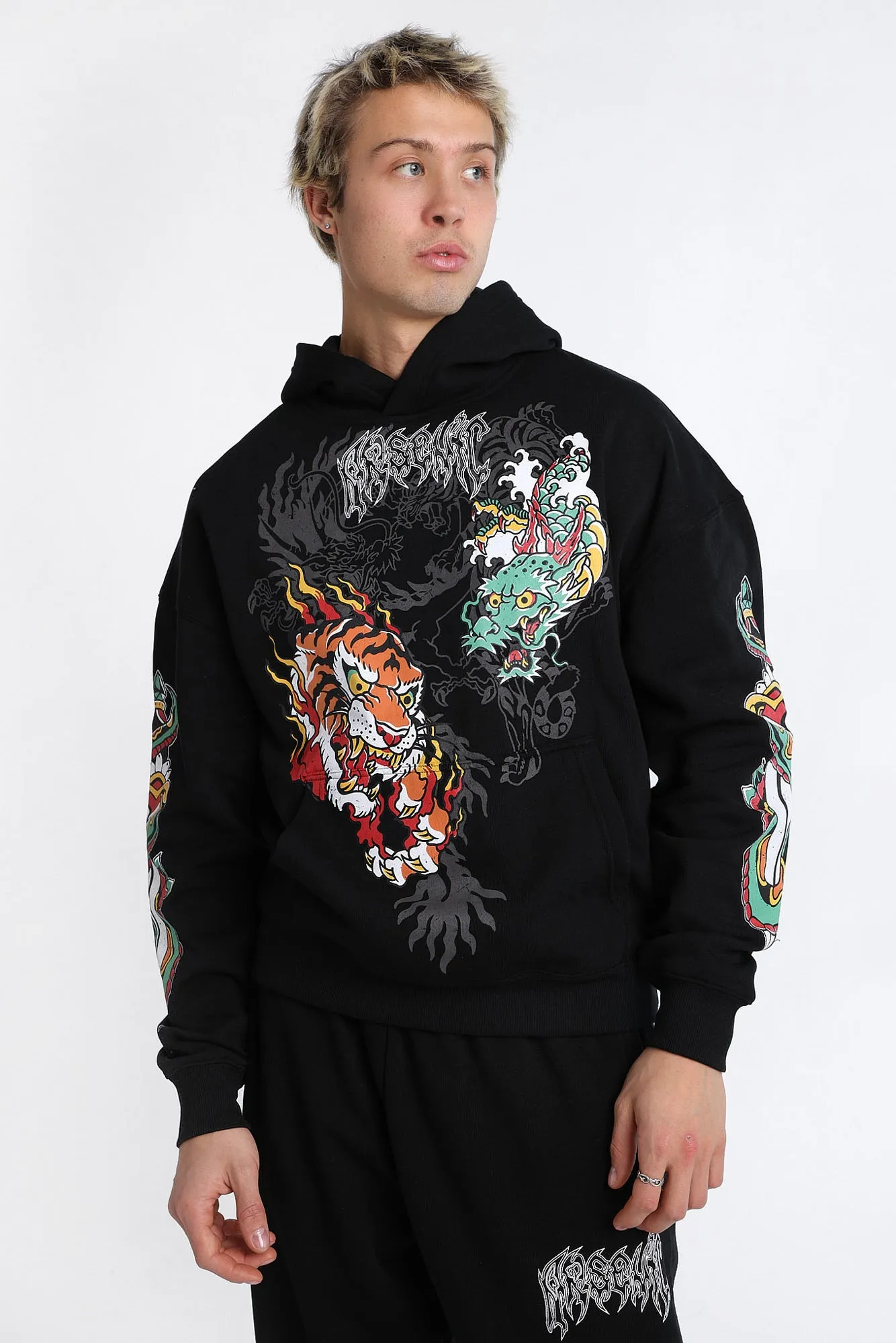 Arsenic Dragon & Tiger Graphic Hoodie sold by West49 product image thumbnail 2