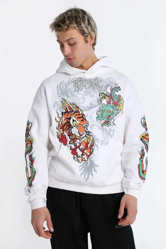 Arsenic Dragon & Tiger Graphic Hoodie sold by West49