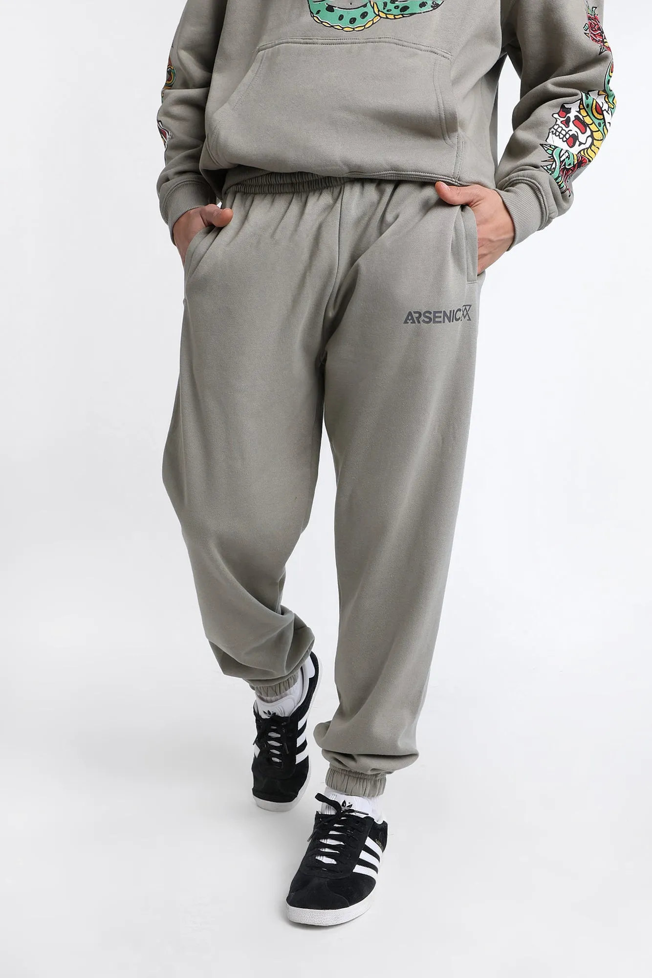 Jogger en molleton imprimé logo HD Arsenic sold by West49