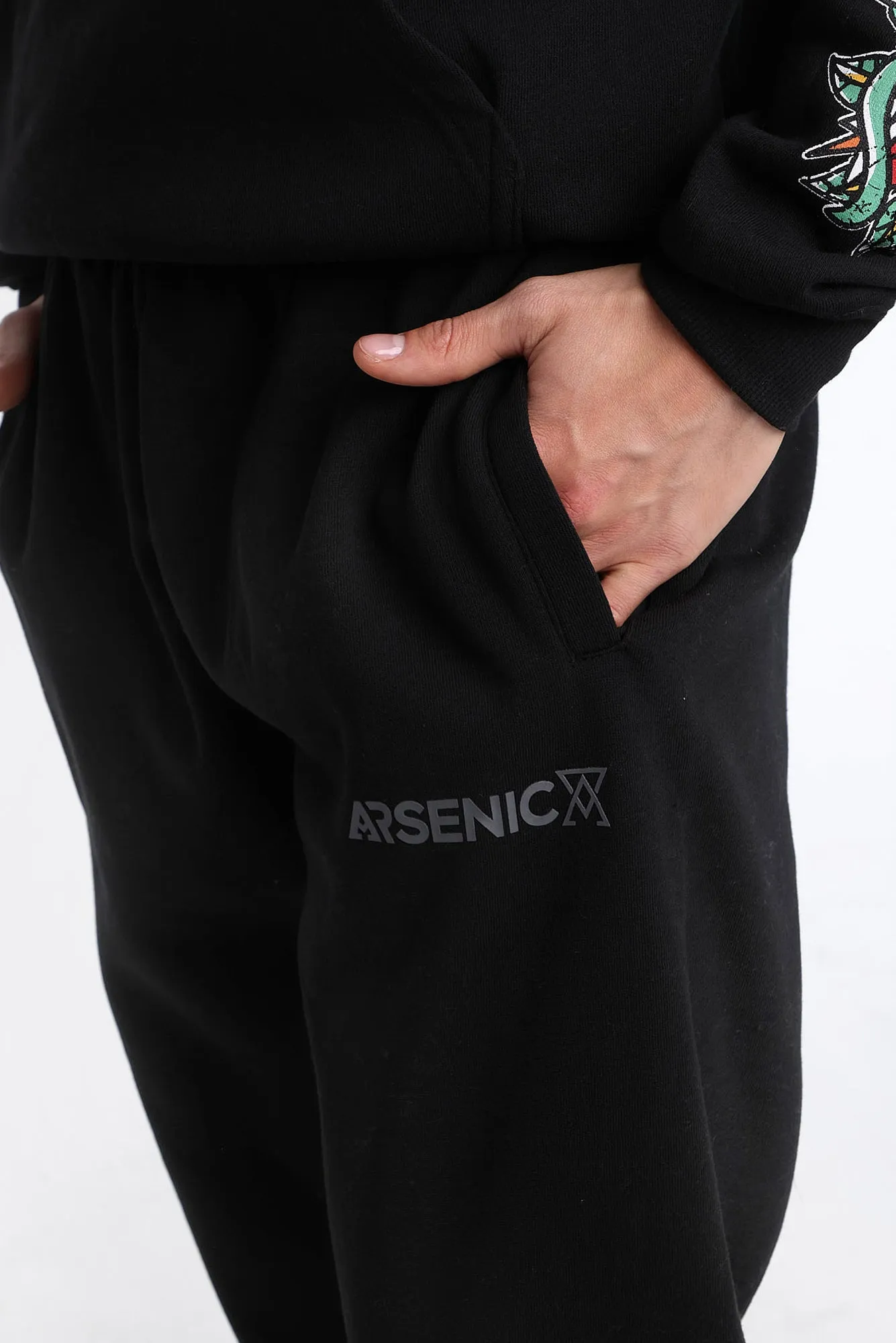 Jogger en molleton imprimé logo HD Arsenic sold by West49 product image thumbnail 3