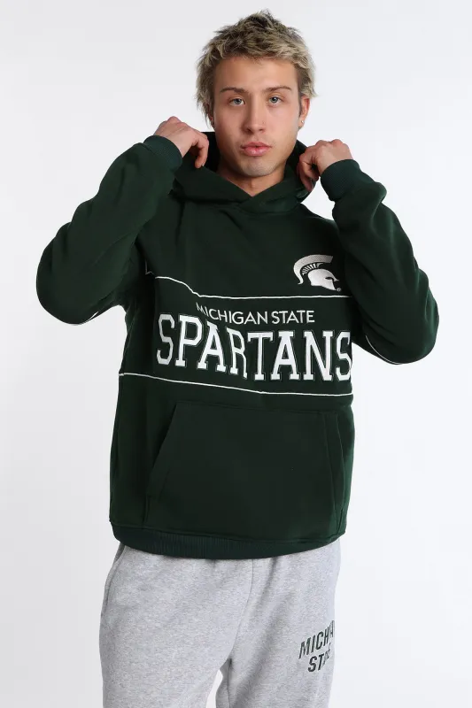 Haut à capuchon à panneaux brodé Michigan State Spartans sold by West49