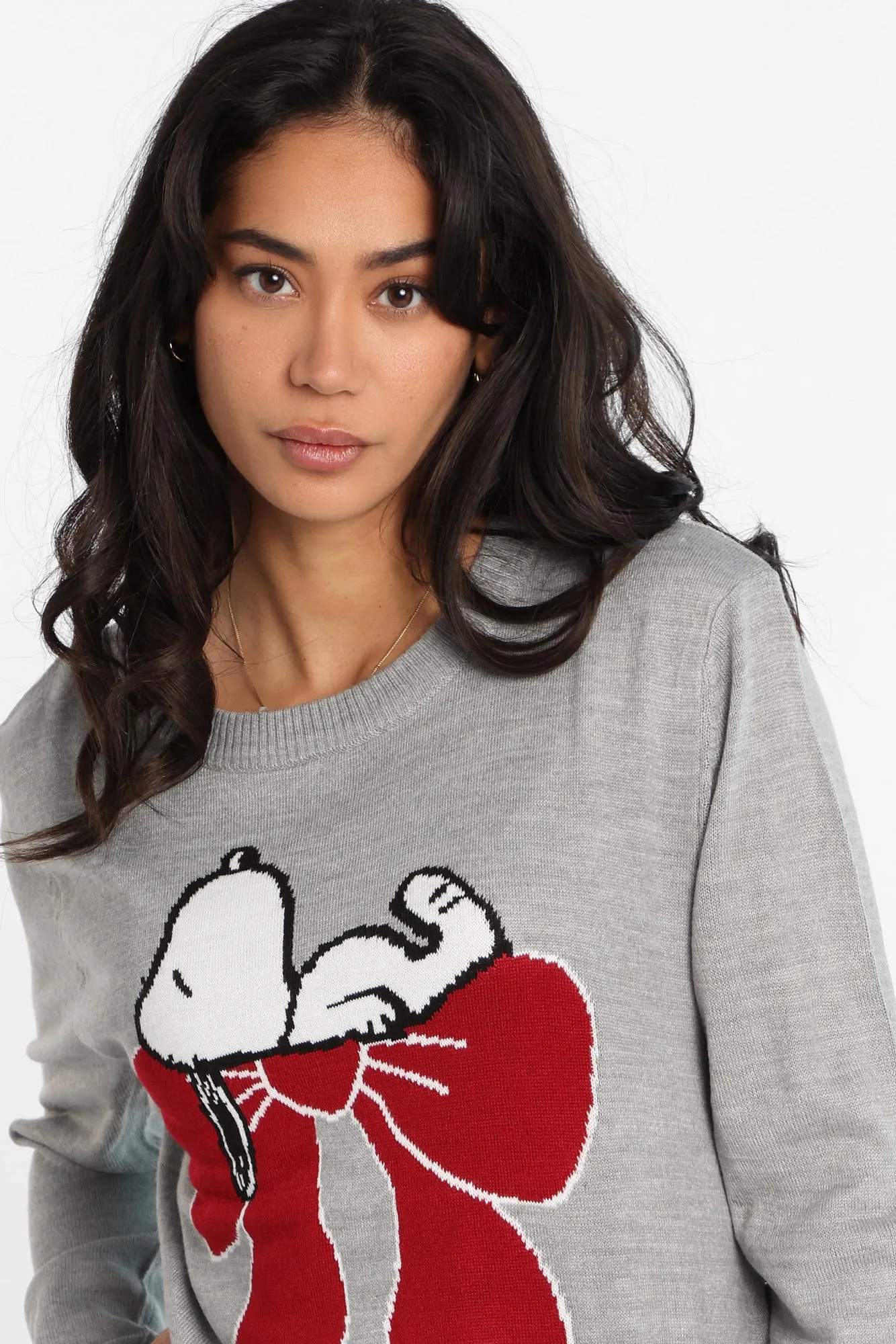 Chandail tricot à col ras du cou imprimé noeud Snoopy sold by West49 product image thumbnail 2