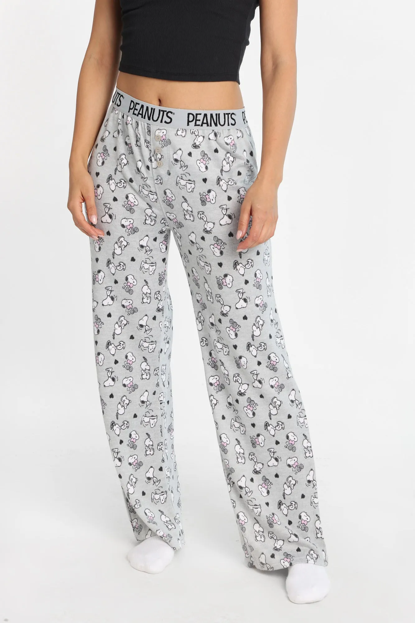 Pantalon pyjama style boxeur imprimé coeurs Peanuts Snoopy sold by West49