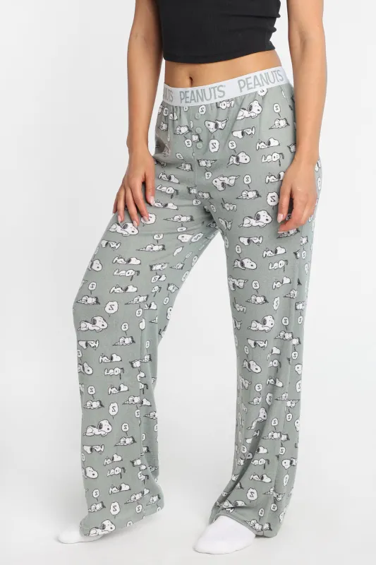 Pantalon pyjama style boxeur imprimé Peanuts Snoopy ZZZ sold by West49