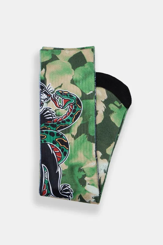 Chaussettes imprimées jaguar et cobra Arsenic made by West49