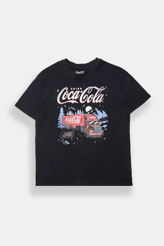 T-shirt coupe boyfriend imprimé Coca-Cola Truck made by Coca-Cola
