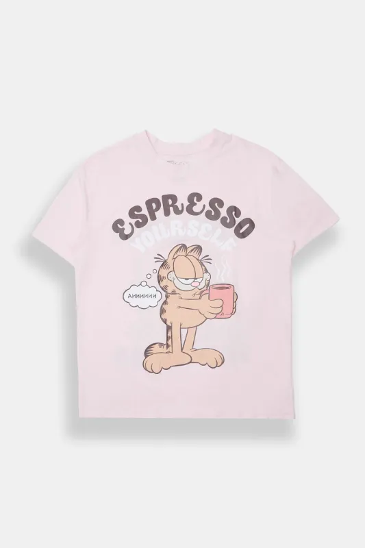 Garfield Espresso Yourself Graphic Boyfriend Tee sold by West49