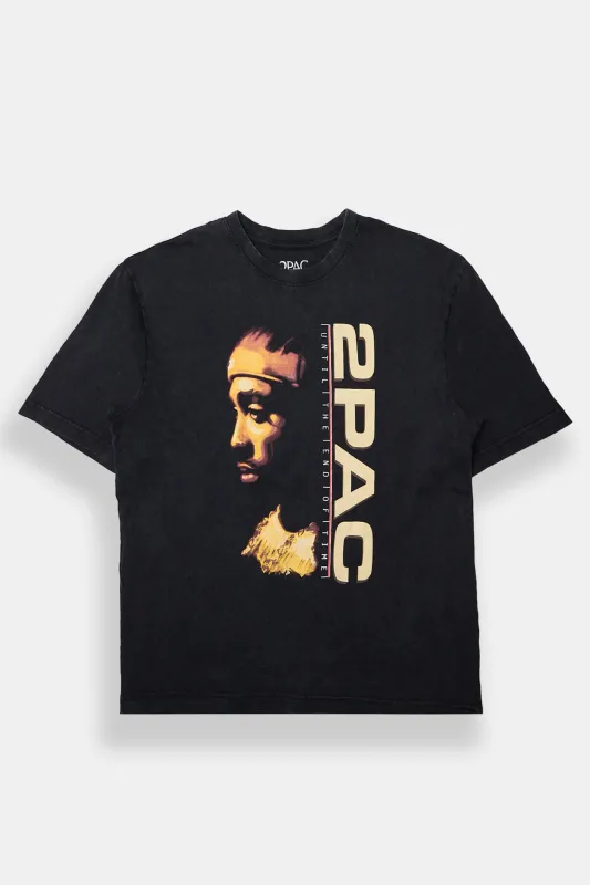 T-shirt surdimensionné délavé imprimé 2Pac homme sold by West49