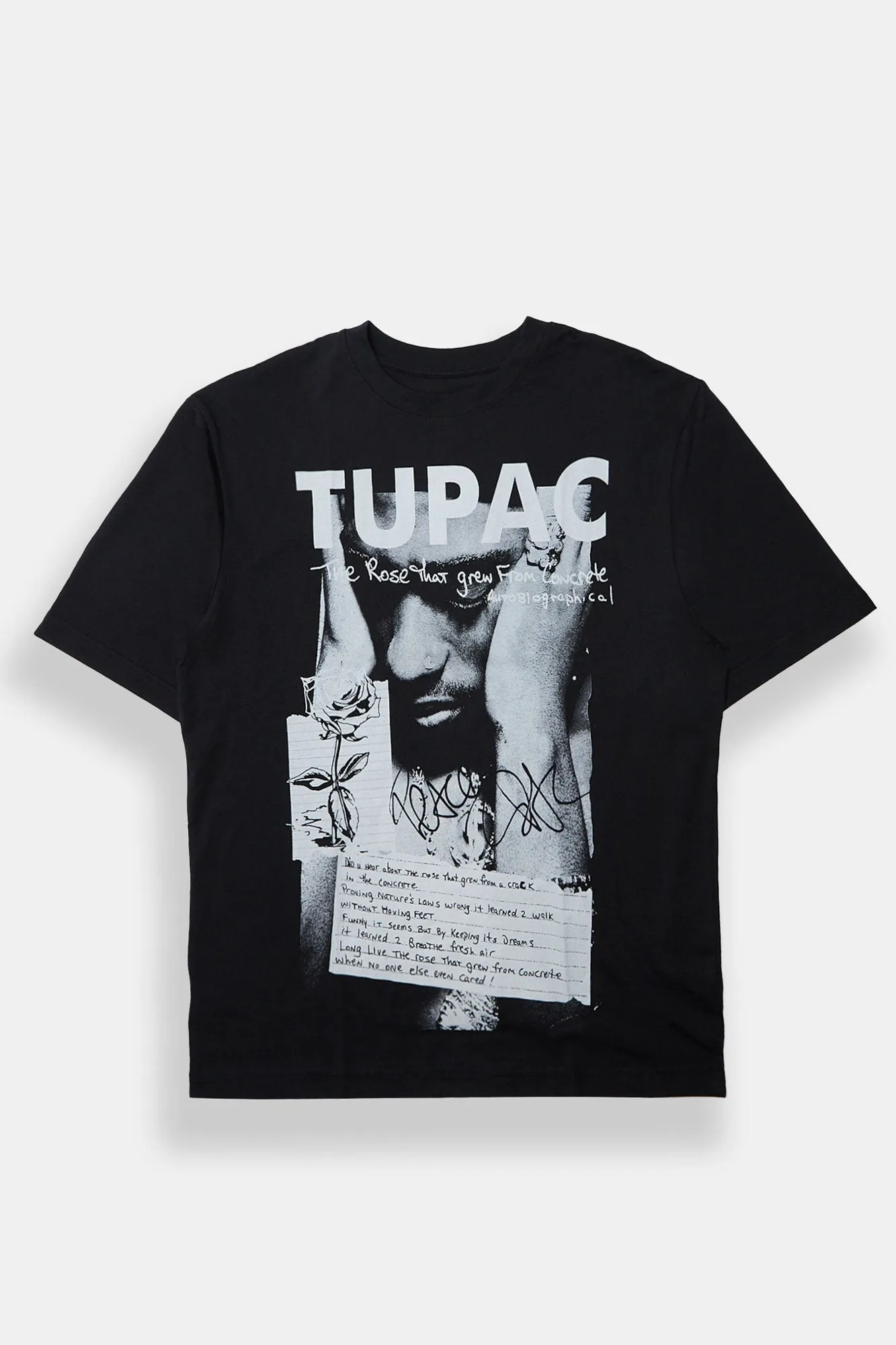 T-shirt surdimensionné imprimé Tupac The Rose That Grew From Concrete homme sold by West49