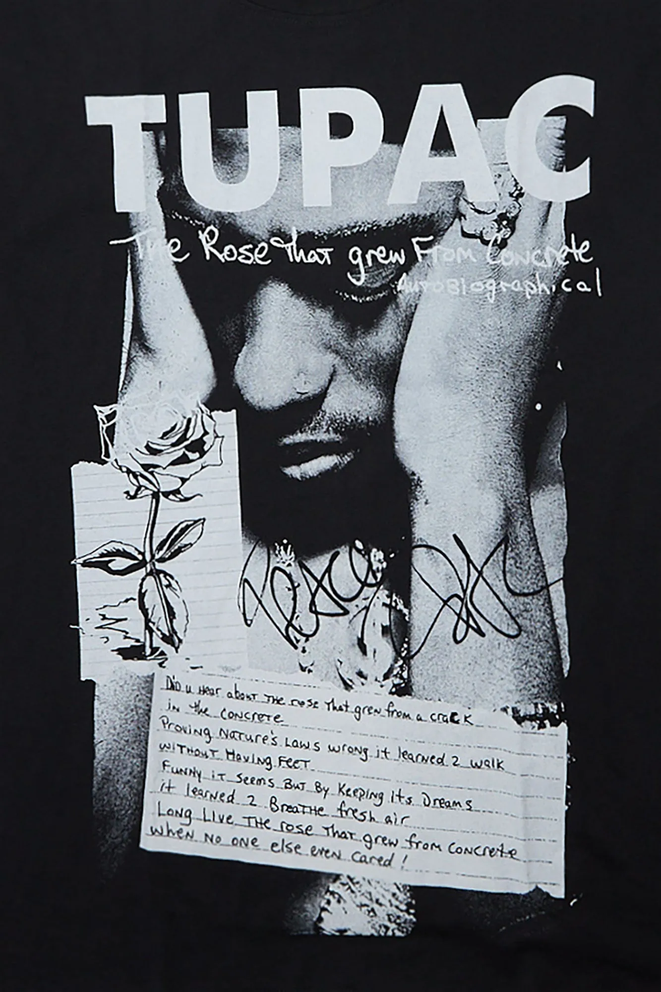 T-shirt surdimensionné imprimé Tupac The Rose That Grew From Concrete homme sold by West49 product image thumbnail 2