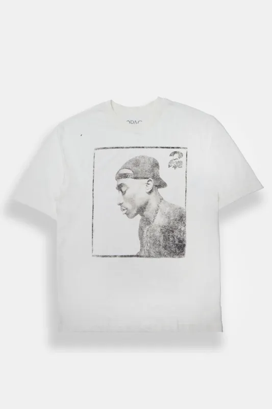 Mens 2Pac Portrait Graphic Oversized Tee sold by West49