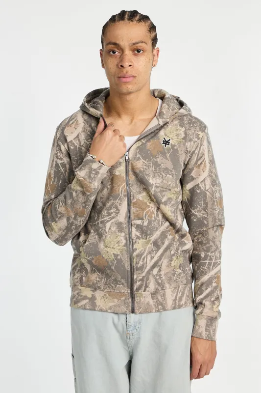 Haut à capuchon à glissière camouflage arbre Zoo York homme sold by West49
