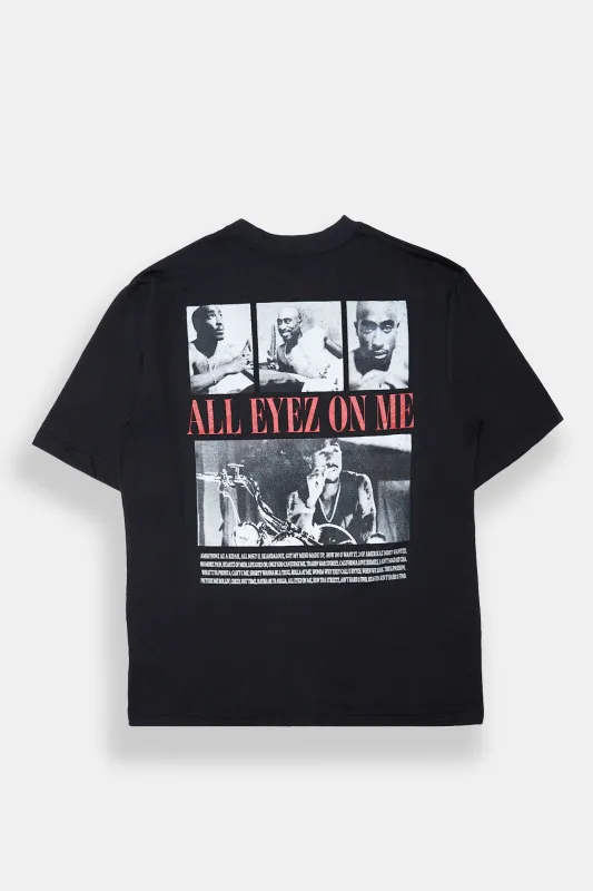 Mens 2Pac All Eyez On me Graphic Oversized Tee sold by West49