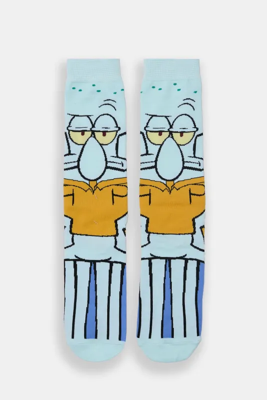 Mens Squidward Jacquard Crew Socks sold by West49