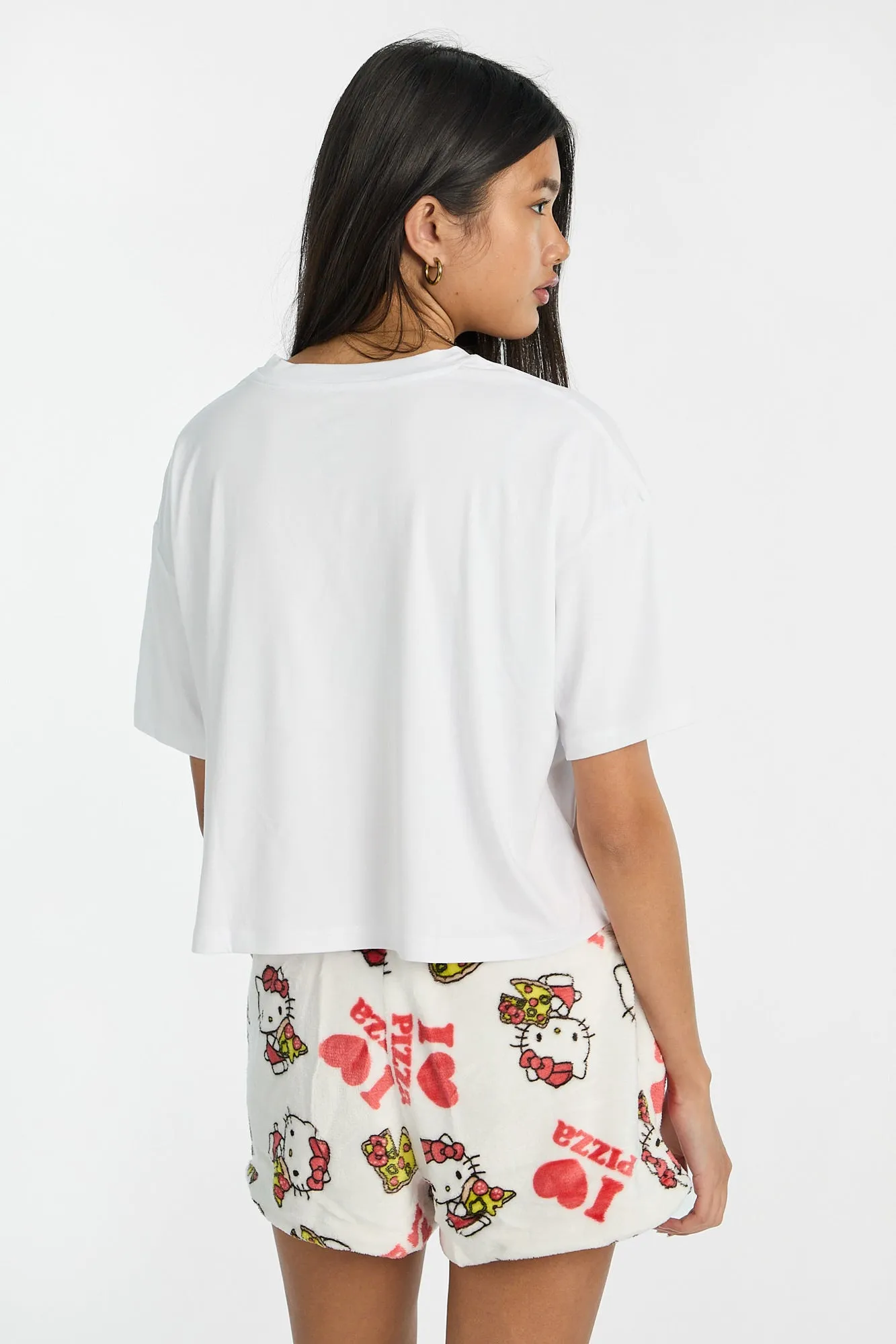 Hello Kitty I Love Pizza 2-Piece Pajama Tee & Shorts Set sold by West49 product image thumbnail 4