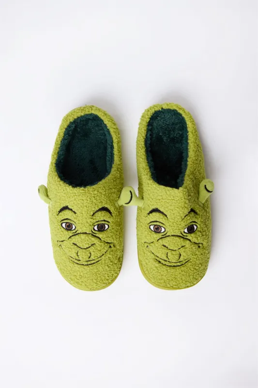 Mens Shrek Ears Plush Slippers made by West49
