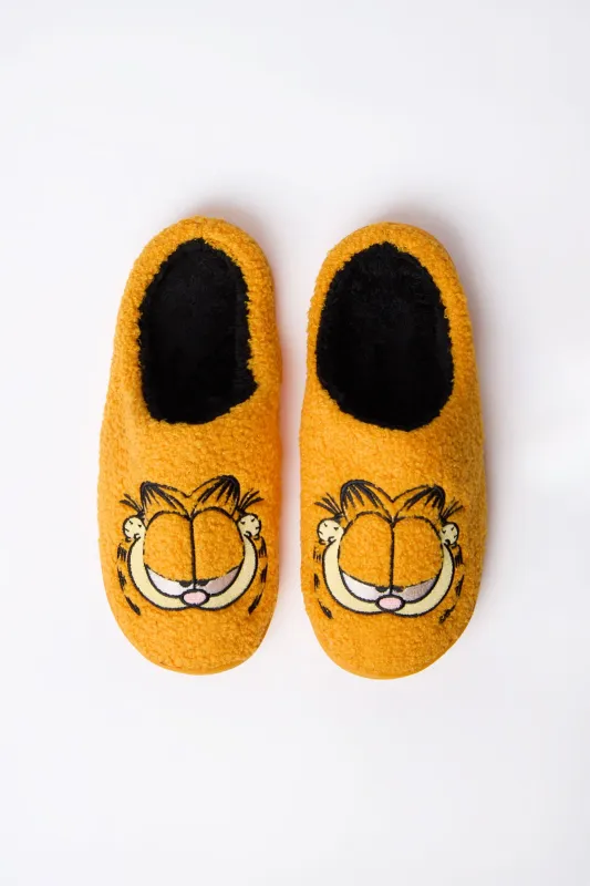 Mens Garfield Plush Slippers made by West49