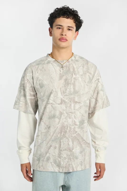 T-shirt à manches longues superposé camouflage Zoo York made by Zoo York
