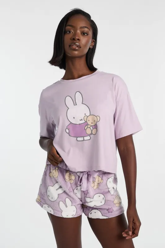 Miffy Teddy 2-Piece Pajama Tee & Shorts Set made by West49