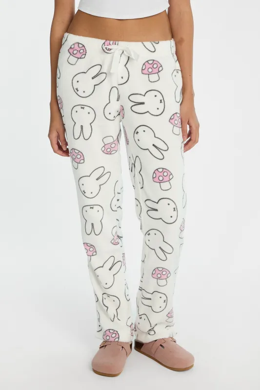 Miffy Mushroom Plush Pajama Pant made by West49