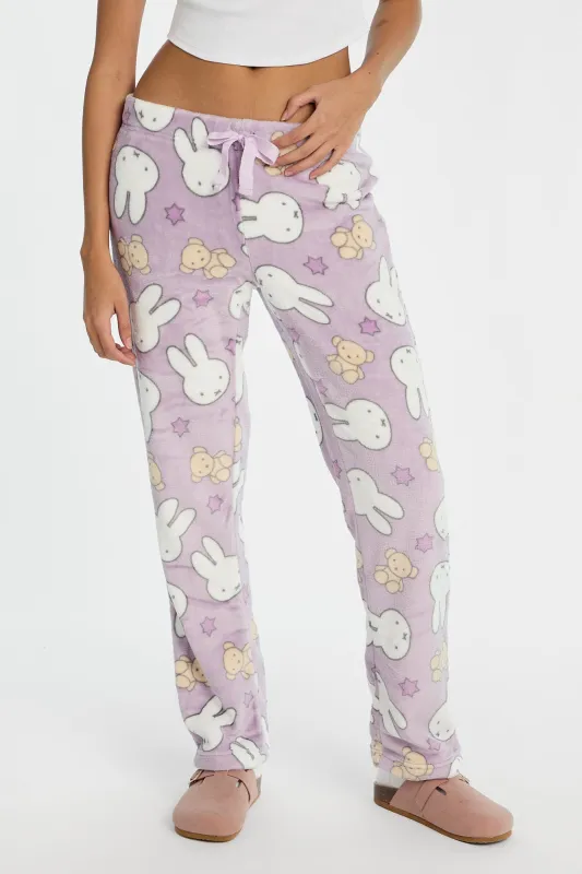 Miffy Teddy Plush Pajama Pant made by West49