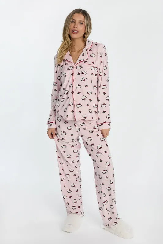 Ensemble de pyjama en velours 2 pièces cerises Hello Kitty sold by West49