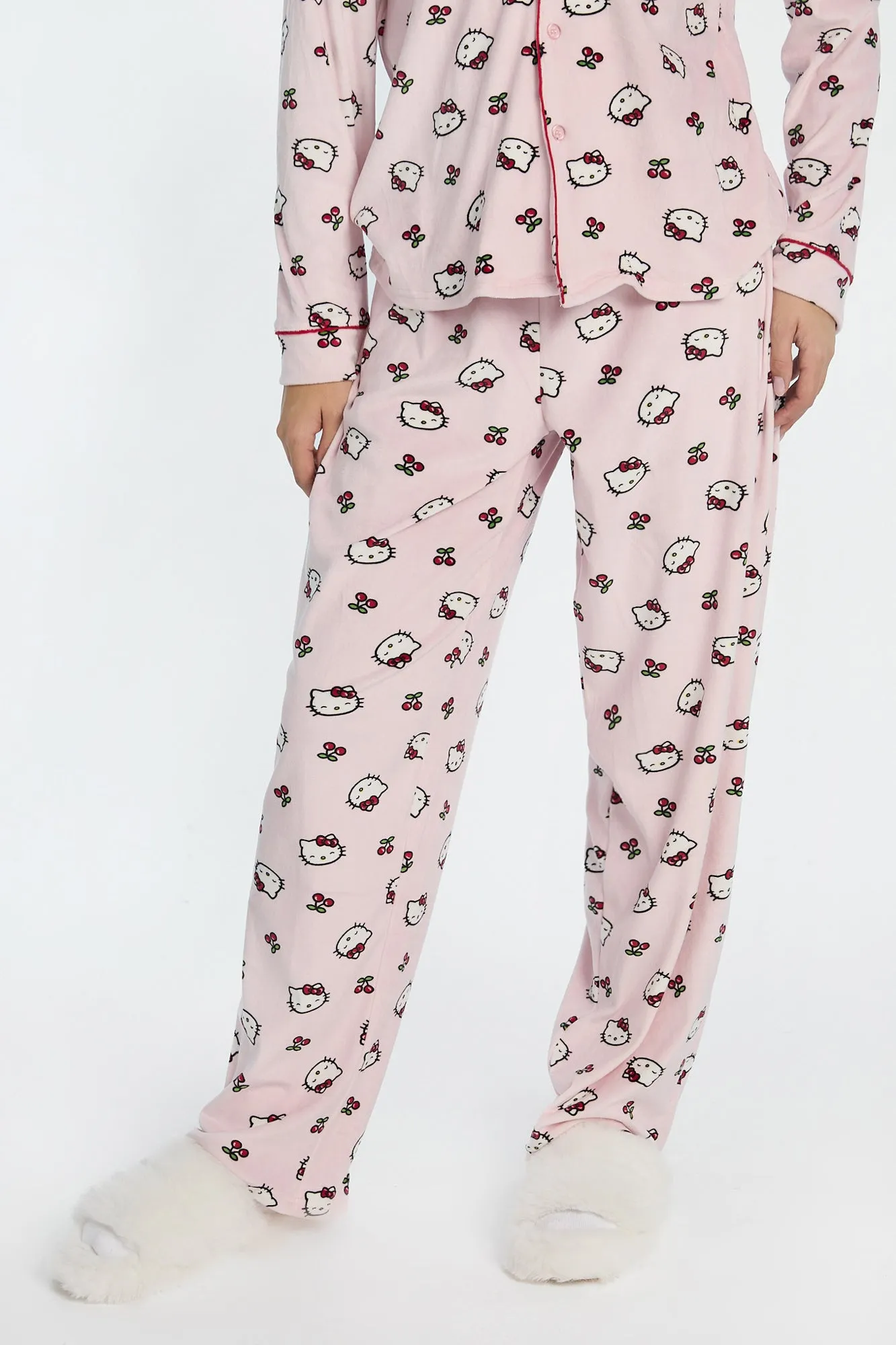Hello Kitty Cherries Velour 2-Piece Pajama Shirt & Pant Set sold by West49 product image thumbnail 4