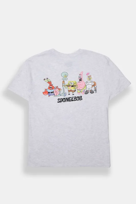 T-shirt coupe boyfriend imprimé SpongeBob et ses amis sold by West49