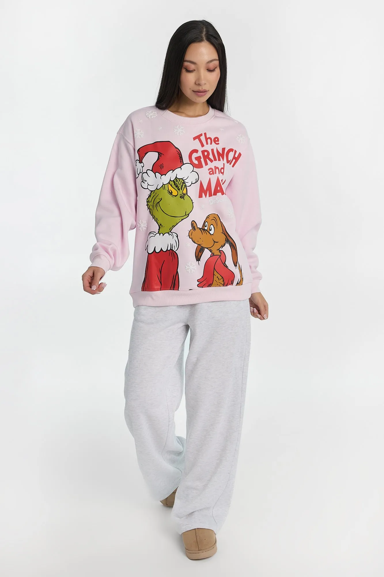 Sweatshirt à col ras du cou imprimé The Grinch et Max sold by West49 product image thumbnail 4