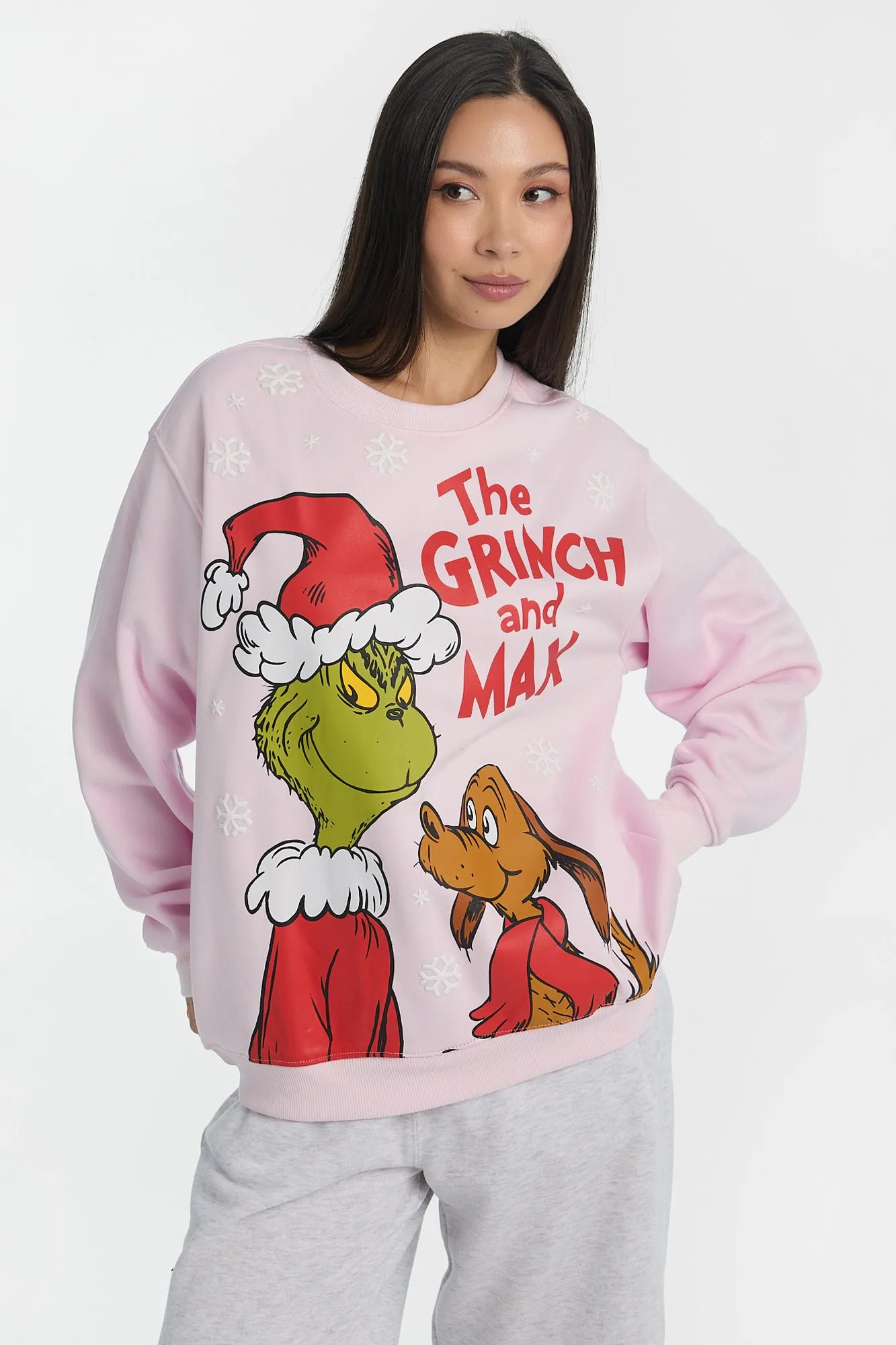 Sweatshirt à col ras du cou imprimé The Grinch et Max sold by West49