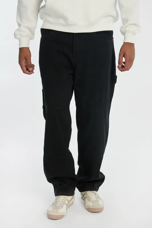 Mens Cut & Sew Black Carpenter Jeans sold by West49