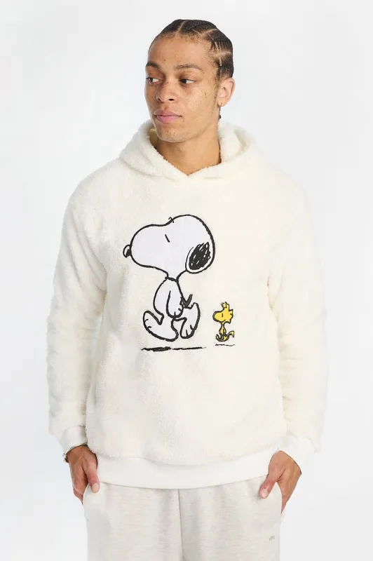 Mens Peanuts Snoopy Graphic Sherpa Hoodie sold by West49