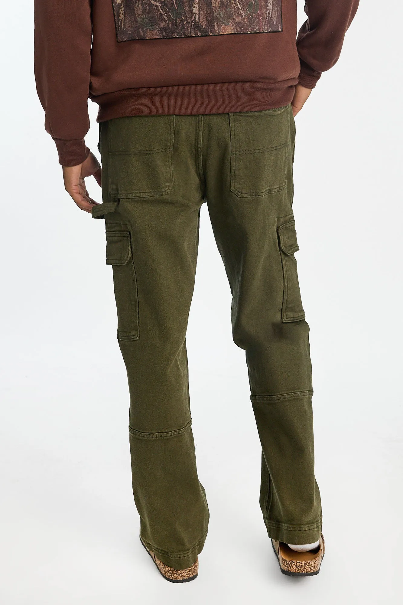 Jean cargo délavé vert foncé homme sold by West49 product image thumbnail 3