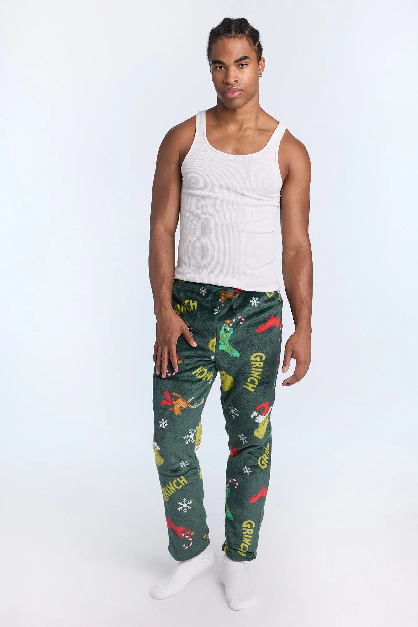 Mens The Grinch Graphic Print Pajama Pant sold by West49 product image thumbnail 4