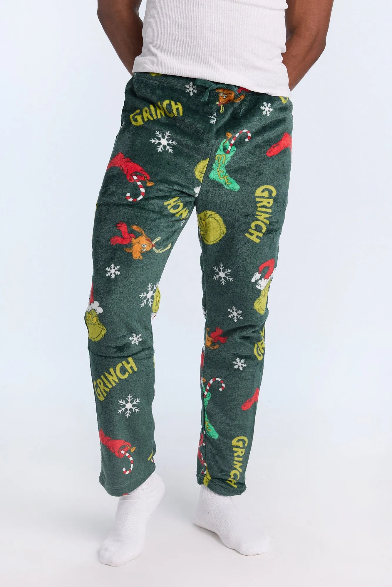 Mens The Grinch Graphic Print Pajama Pant sold by West49