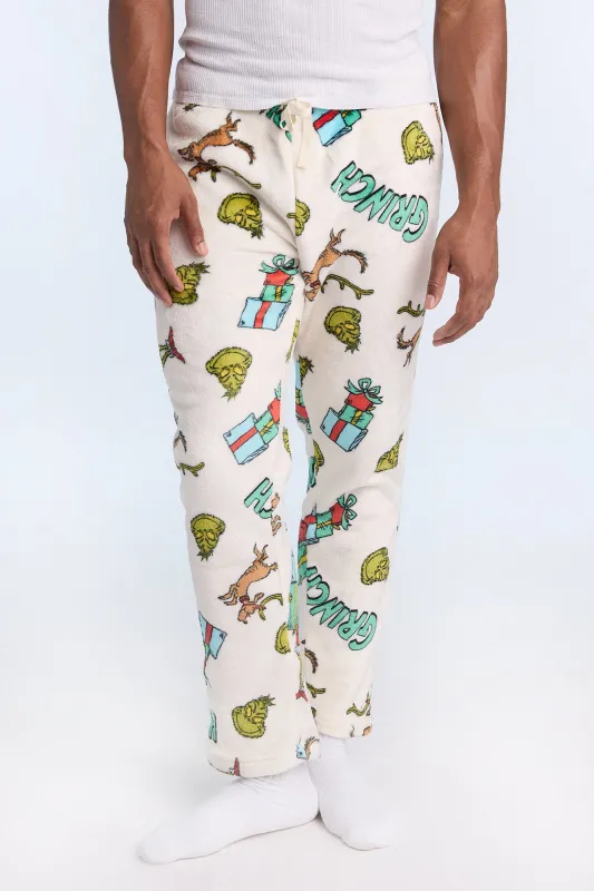 Mens The Grinch Graphic Plush Pajama Pant sold by West49