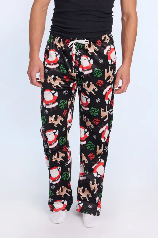 Mens Rudolph The Red-Nosed Reindeer Plush Pajama Pant sold by West49